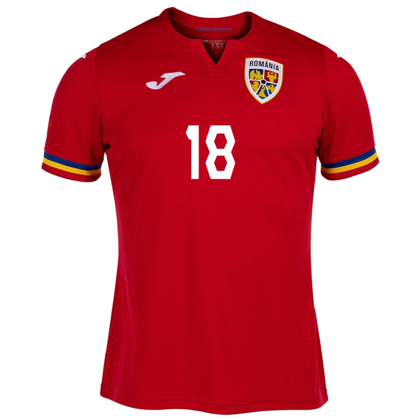 Kids Football Romania Mara Bâtea #18 Red Away Jersey 24-26 T-Shirt Nz