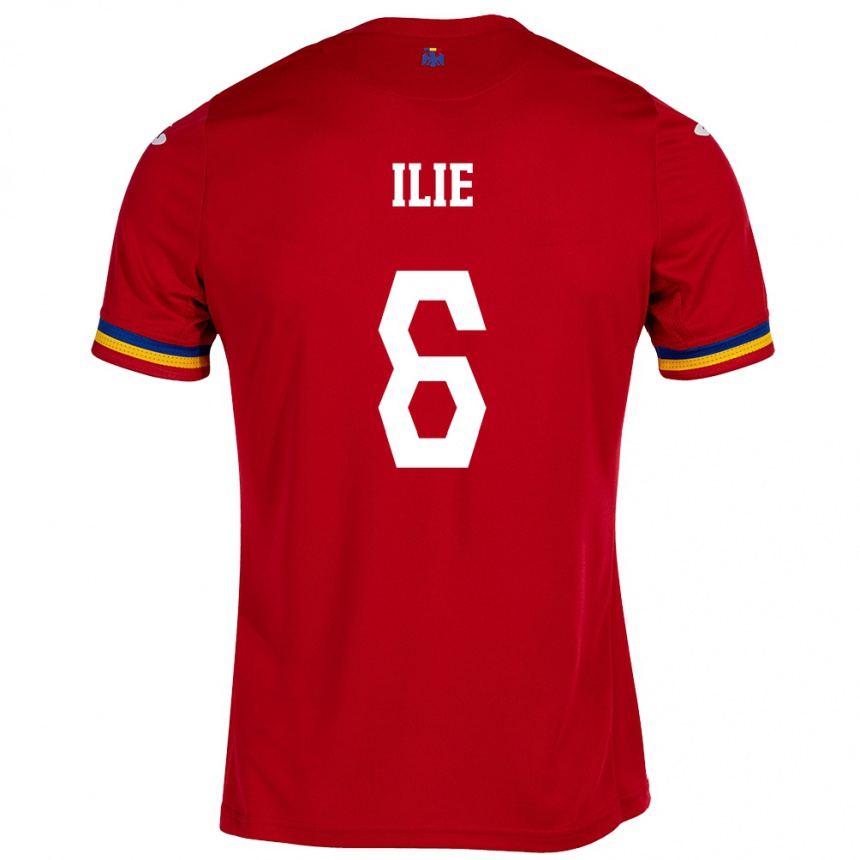 Kids Football Romania Matei Ilie #6 Red Away Jersey 24-26 T-Shirt Nz