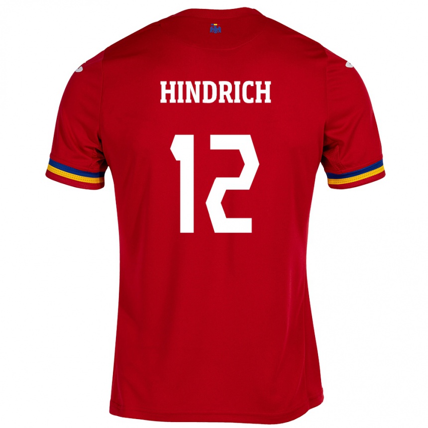 Kids Football Romania Otto Hindrich #12 Red Away Jersey 24-26 T-Shirt Nz