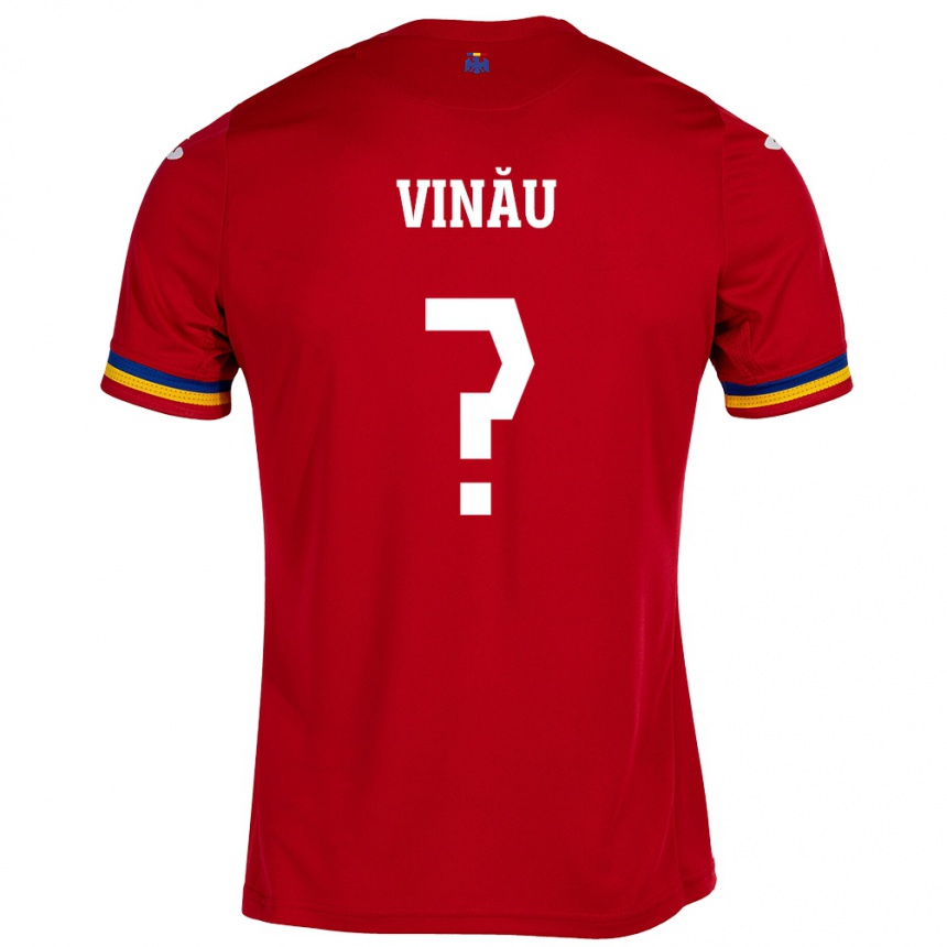 Kids Football Romania Eric Vînău #0 Red Away Jersey 24-26 T-Shirt Nz