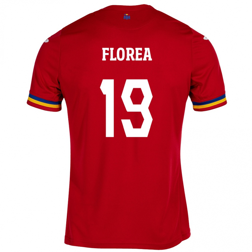 Kids Football Romania Răzvan Florea #19 Red Away Jersey 24-26 T-Shirt Nz