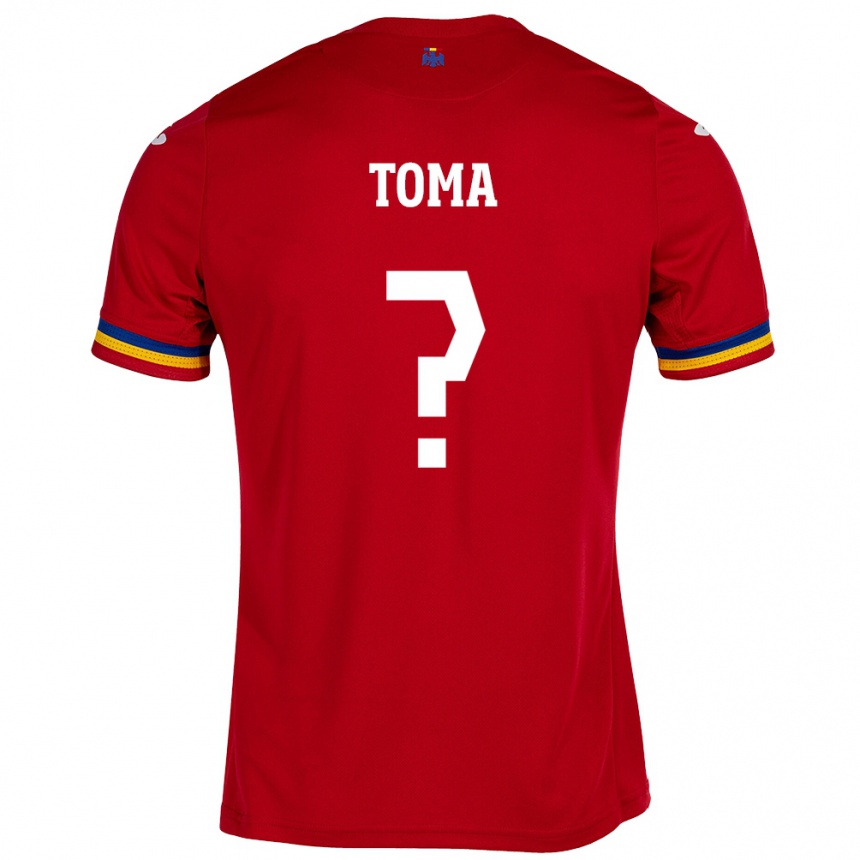 Kids Football Romania Mihai Toma #0 Red Away Jersey 24-26 T-Shirt Nz