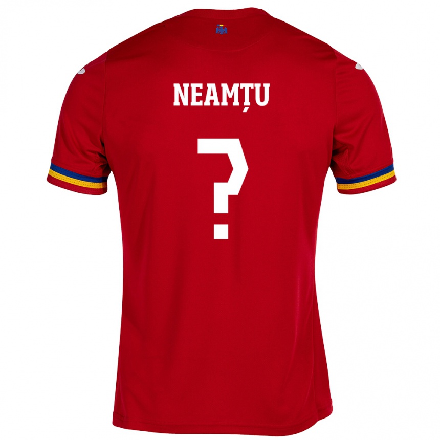 Kids Football Romania Edward Neamțu #0 Red Away Jersey 24-26 T-Shirt Nz