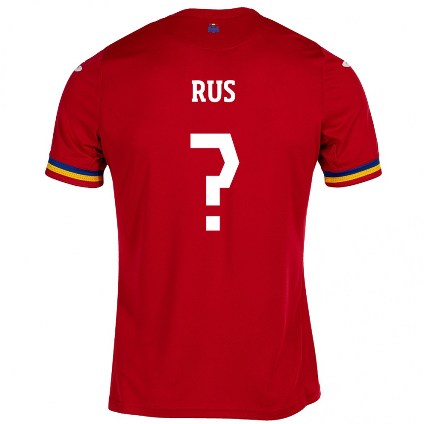 Kids Football Romania Jayden Rus #0 Red Away Jersey 24-26 T-Shirt Nz