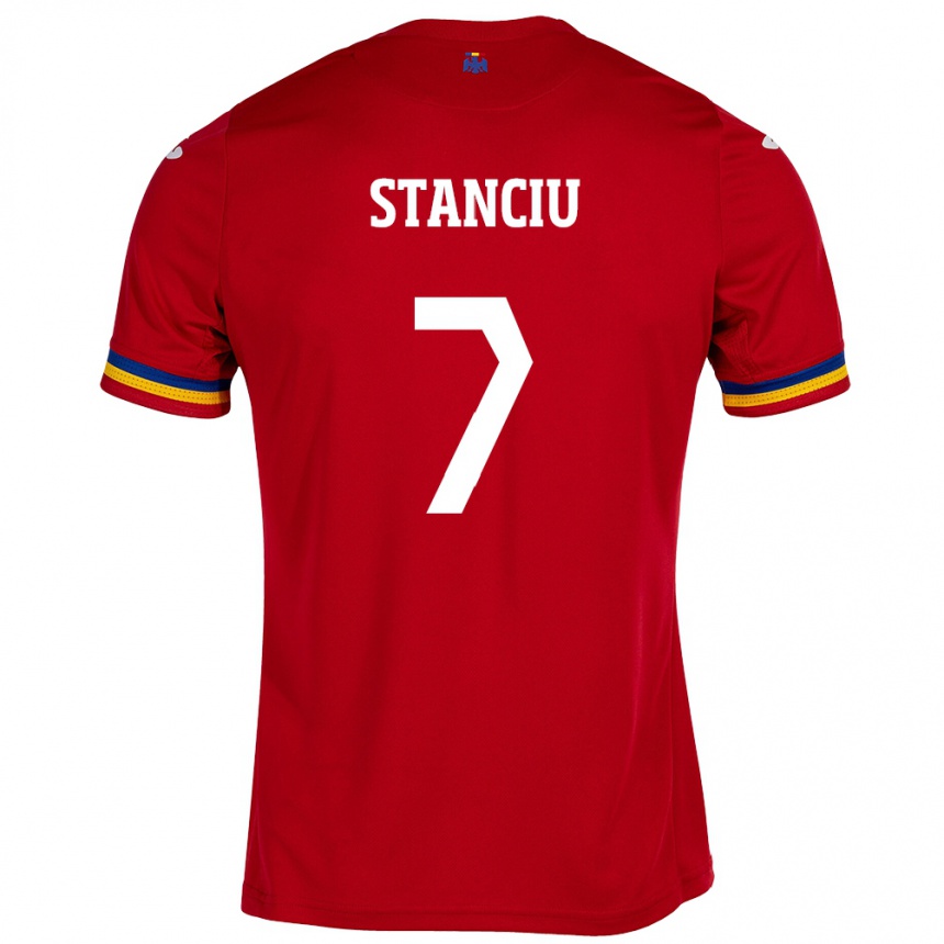 Kids Football Romania Ana Maria Stanciu #7 Red Away Jersey 24-26 T-Shirt Nz