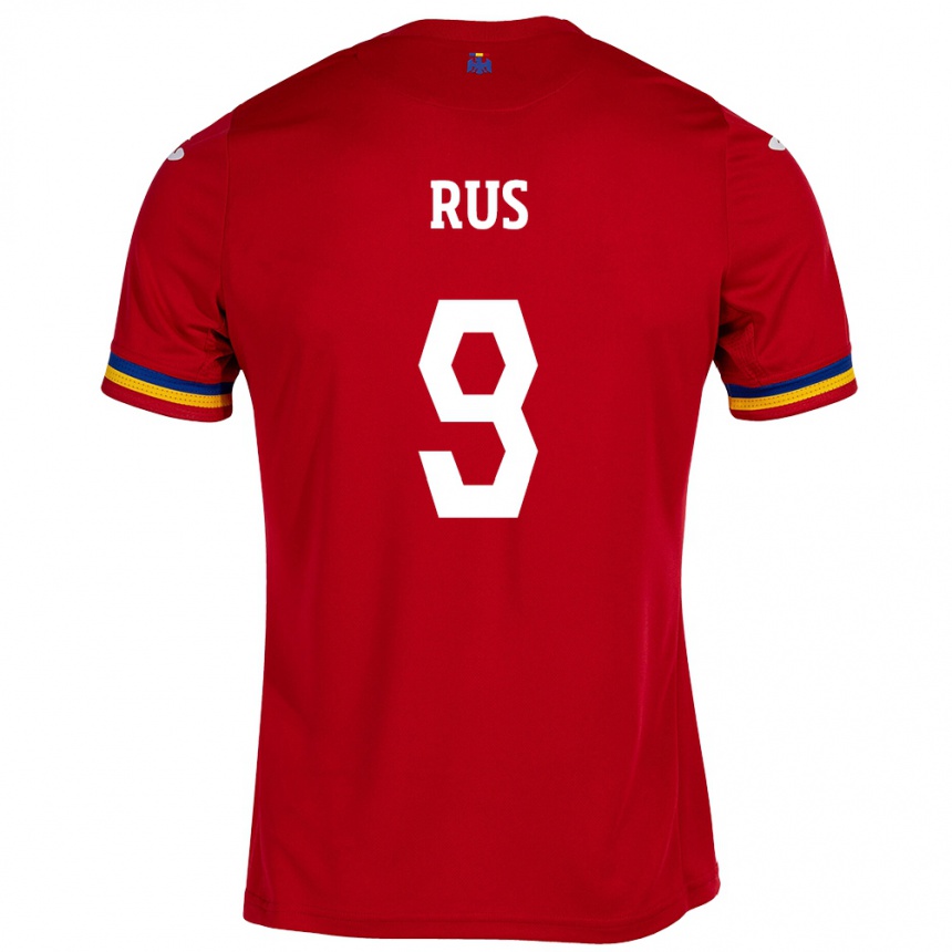 Kids Football Romania Laura Rus #9 Red Away Jersey 24-26 T-Shirt Nz