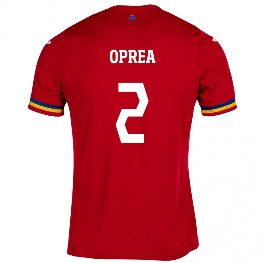 Kids Football Romania Olivia Oprea #2 Red Away Jersey 24-26 T-Shirt Nz