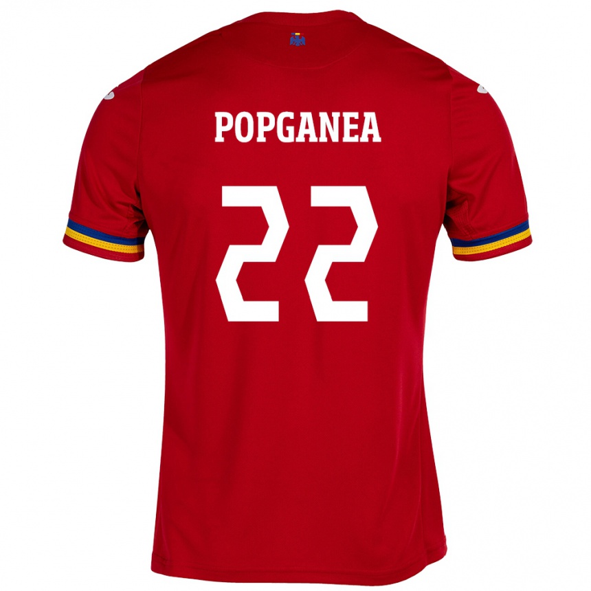 Kids Football Romania Mirela Pop-Ganea #22 Red Away Jersey 24-26 T-Shirt Nz