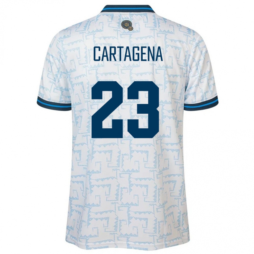 Kids Football El Salvador Melvin Cartagena #23 White Away Jersey 24-26 T-Shirt Nz