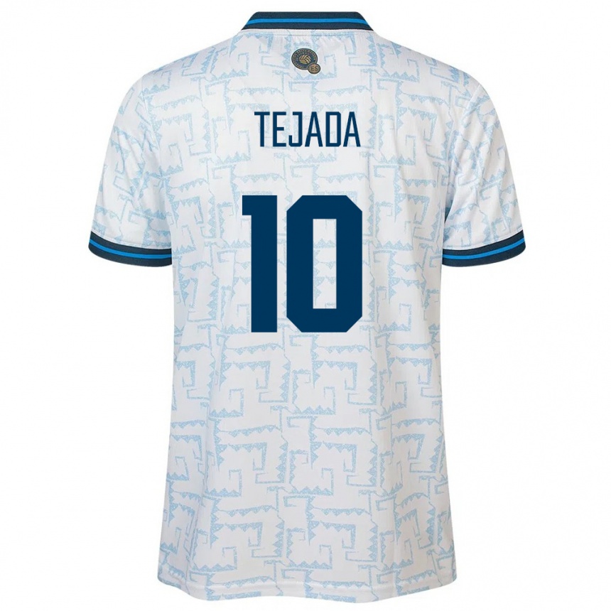 Kids Football El Salvador Rafael Tejada #10 White Away Jersey 24-26 T-Shirt Nz