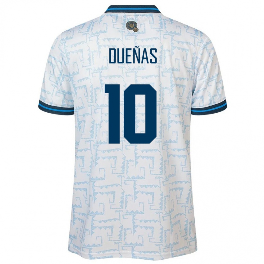 Kids Football El Salvador Enrico Dueñas #10 White Away Jersey 24-26 T-Shirt Nz