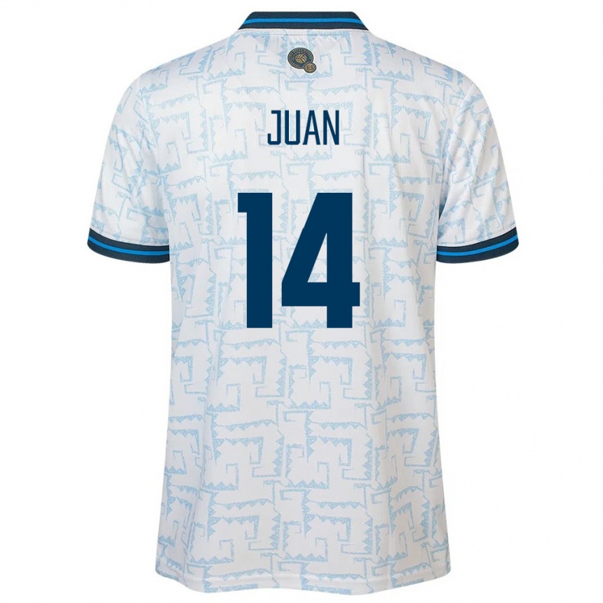 Kids Football El Salvador Juan Sánchez #14 White Away Jersey 24-26 T-Shirt Nz