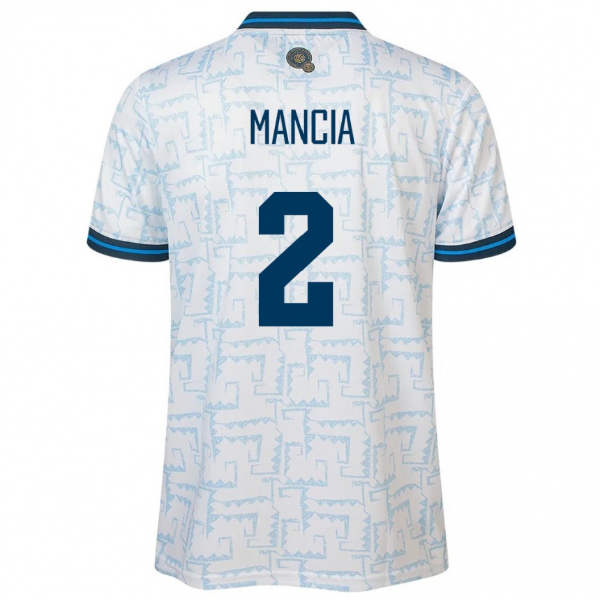 Kids Football El Salvador Steven Mancia #2 White Away Jersey 24-26 T-Shirt Nz