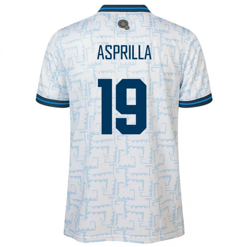 Kids Football El Salvador Jair Asprilla #19 White Away Jersey 24-26 T-Shirt Nz