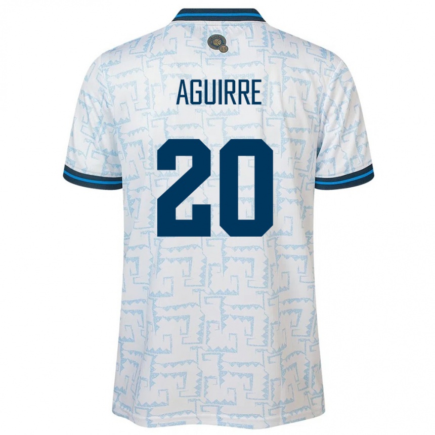 Kids Football El Salvador Jonathan Aguirre #20 White Away Jersey 24-26 T-Shirt Nz