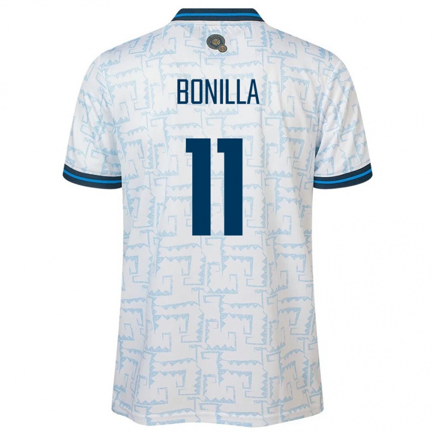 Kids Football El Salvador Jarell Bonilla #11 White Away Jersey 24-26 T-Shirt Nz