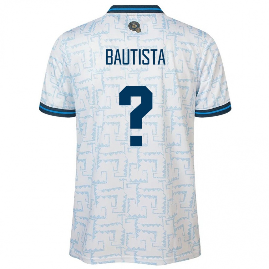 Kids Football El Salvador Ezequiel Bautista #0 White Away Jersey 24-26 T-Shirt Nz