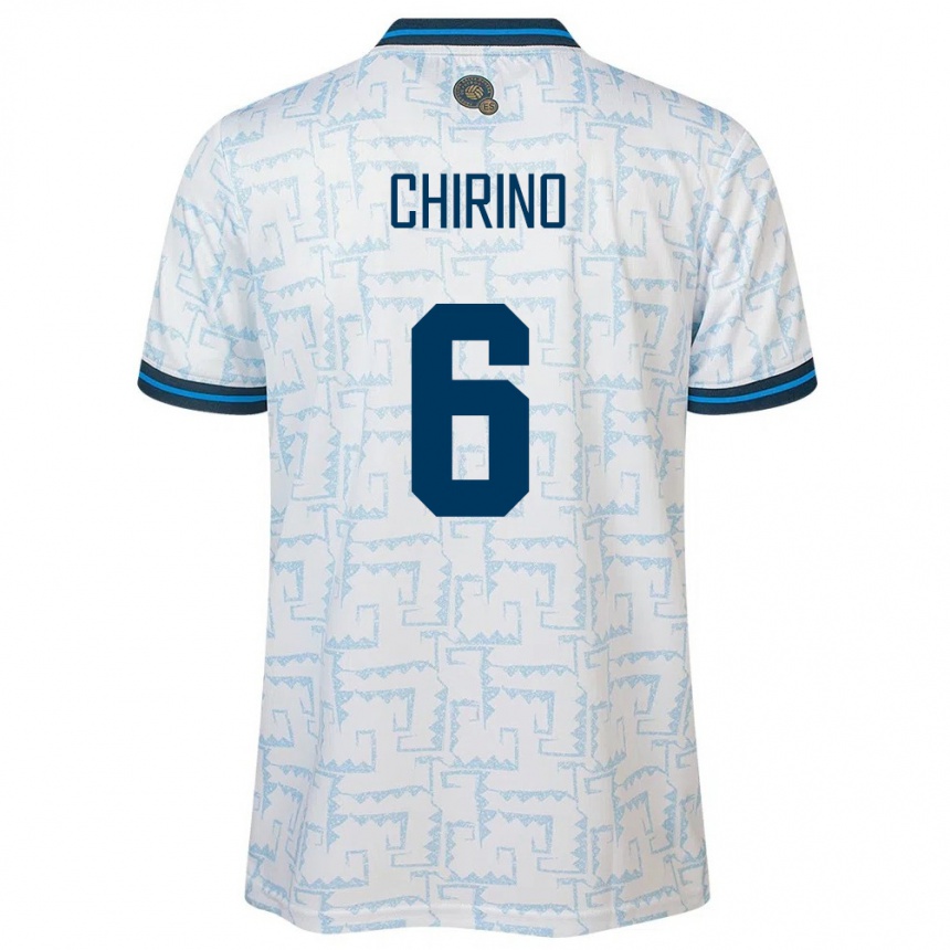 Kids Football El Salvador Alejandra Chirino #6 White Away Jersey 24-26 T-Shirt Nz