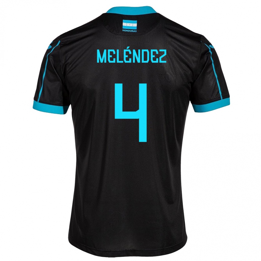 Kids Football Honduras Carlos Meléndez #4 Black Away Jersey 24-26 T-Shirt Nz