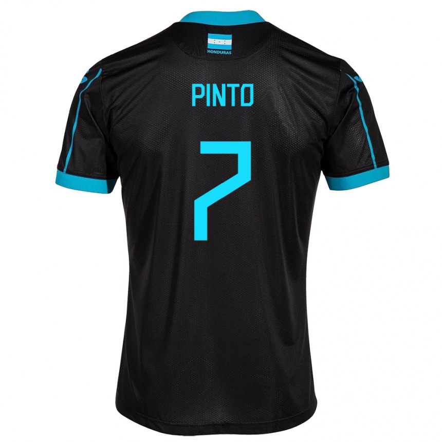 Kids Football Honduras José Pinto #7 Black Away Jersey 24-26 T-Shirt Nz