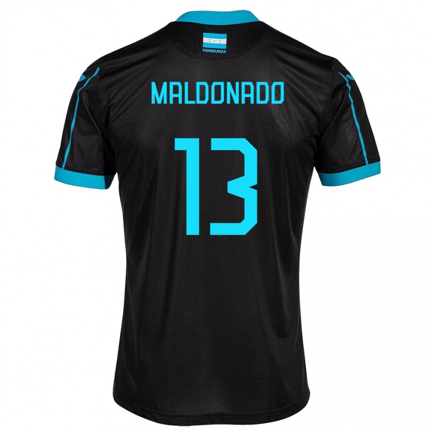 Kids Football Honduras Edwin Maldonado #13 Black Away Jersey 24-26 T-Shirt Nz