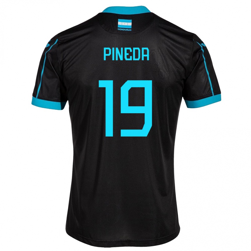 Kids Football Honduras Carlos Pineda #19 Black Away Jersey 24-26 T-Shirt Nz