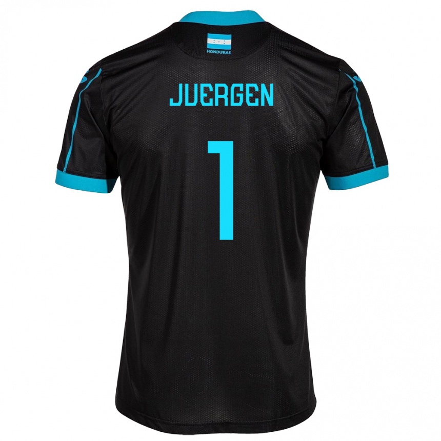 Kids Football Honduras Juergen García #1 Black Away Jersey 24-26 T-Shirt Nz