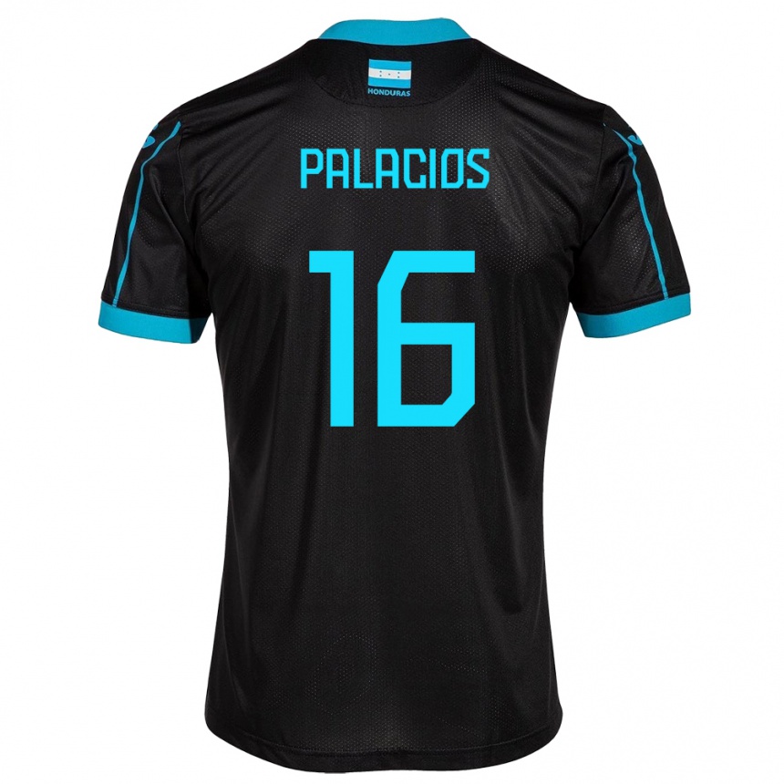 Kids Football Honduras Danilo Palacios #16 Black Away Jersey 24-26 T-Shirt Nz