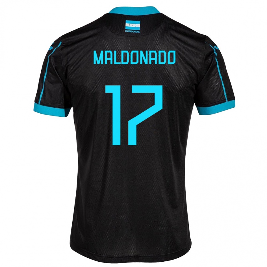 Kids Football Honduras Axel Maldonado #17 Black Away Jersey 24-26 T-Shirt Nz