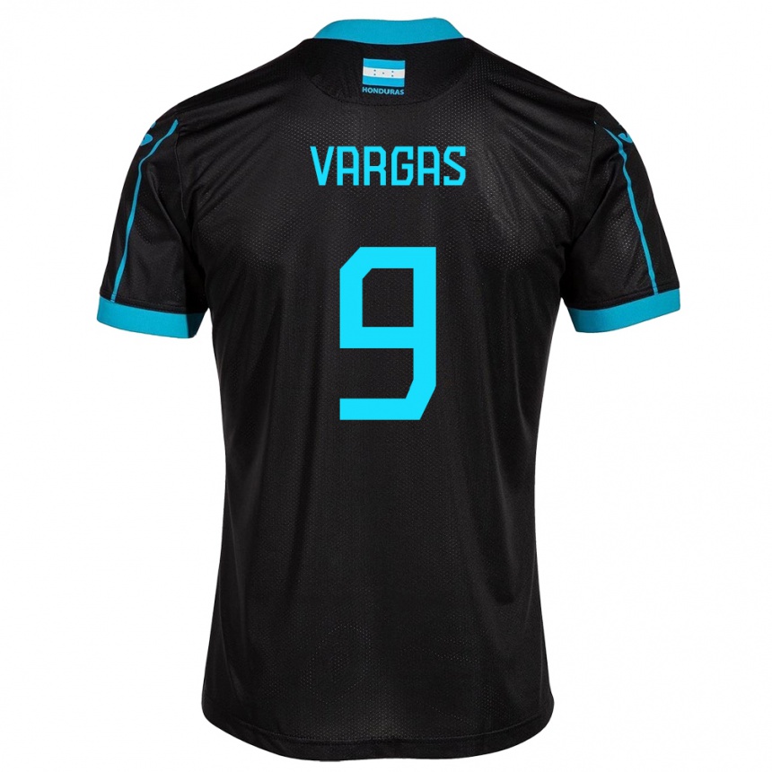 Kids Football Honduras Nayrobi Vargas #9 Black Away Jersey 24-26 T-Shirt Nz