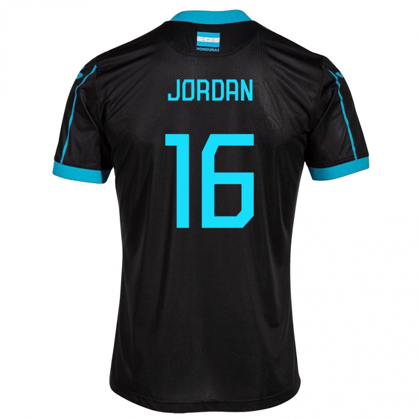 Kids Football Honduras Jordan García #16 Black Away Jersey 24-26 T-Shirt Nz