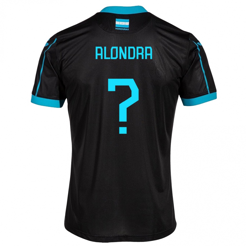 Kids Football Honduras Alondra Aguilar #0 Black Away Jersey 24-26 T-Shirt Nz