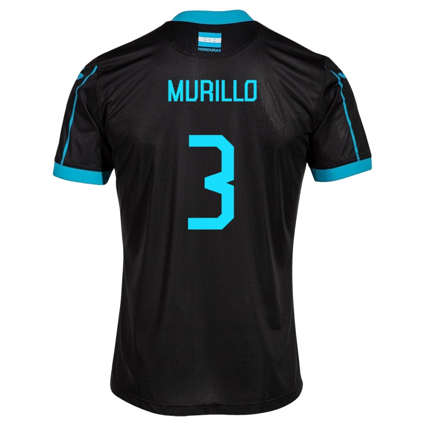 Kids Football Honduras Bárbara Murillo #3 Black Away Jersey 24-26 T-Shirt Nz