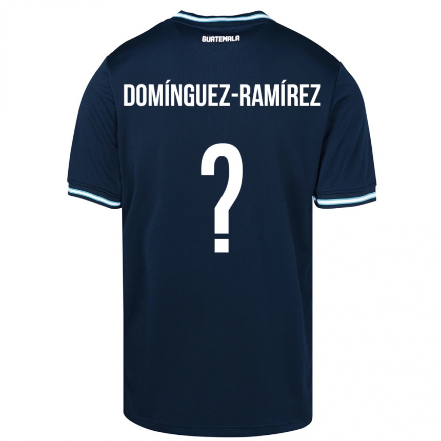 Kids Football Guatemala Marco Domínguez-Ramírez #0 Blue Away Jersey 24-26 T-Shirt Nz