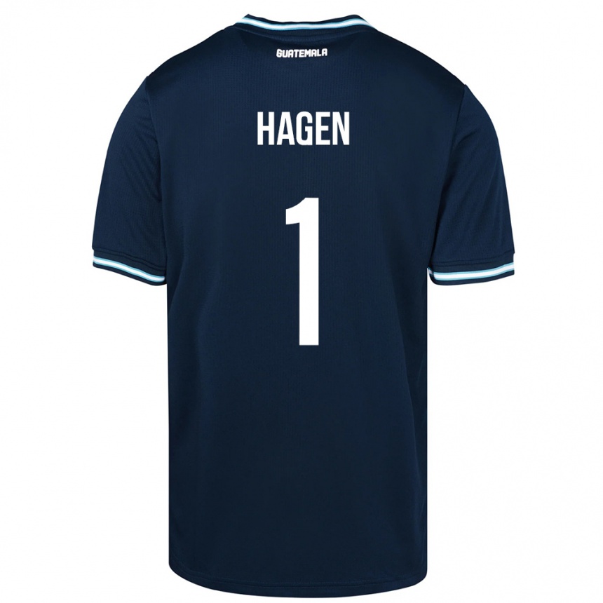 Kids Football Guatemala Nicholas Hagen #1 Blue Away Jersey 24-26 T-Shirt Nz