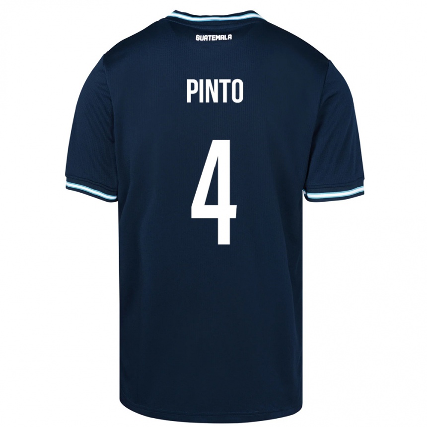 Kids Football Guatemala José Carlos Pinto #4 Blue Away Jersey 24-26 T-Shirt Nz