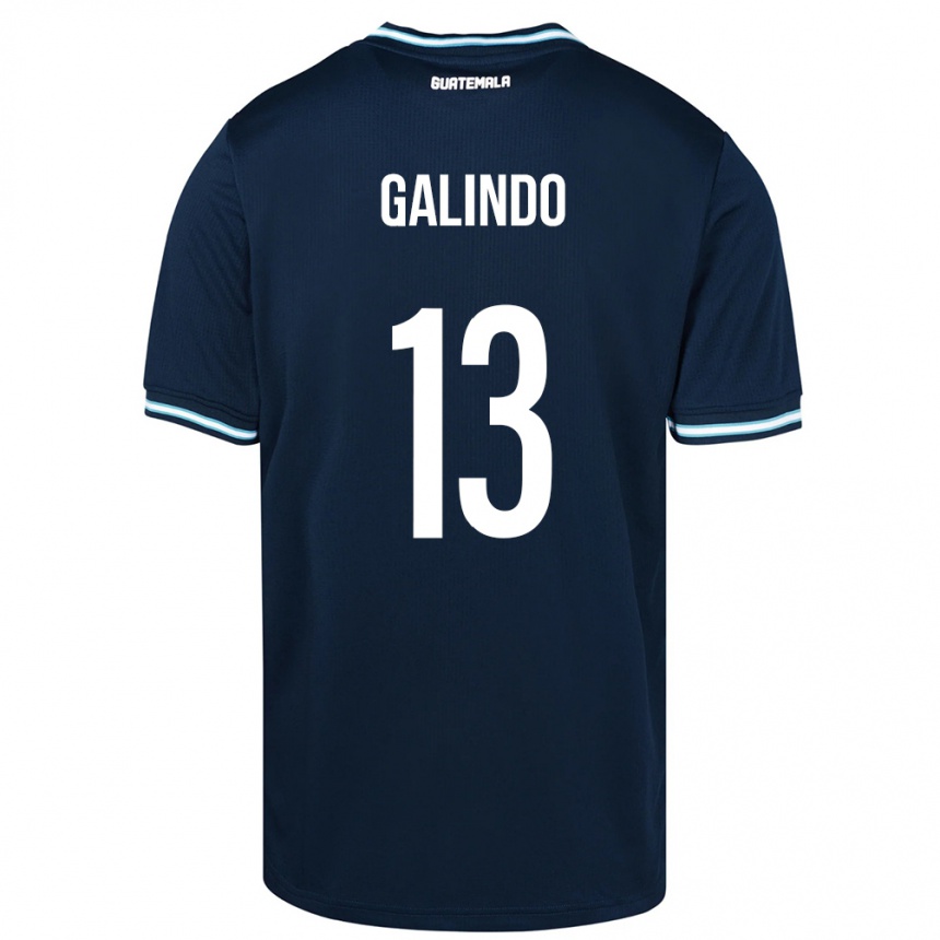 Kids Football Guatemala Alejandro Galindo #13 Blue Away Jersey 24-26 T-Shirt Nz