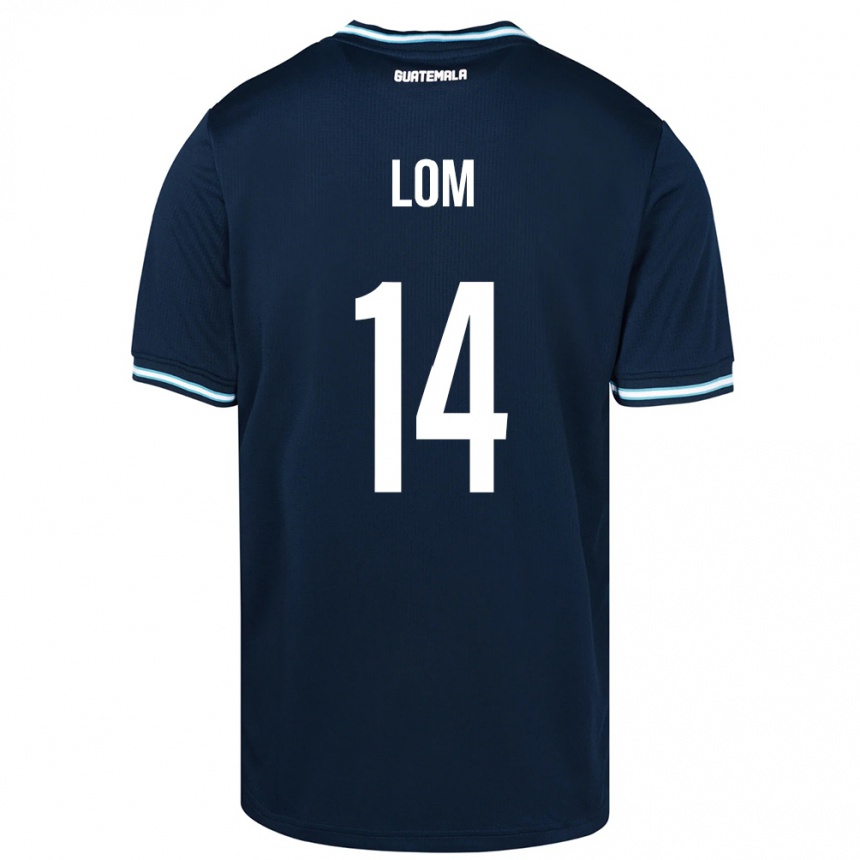 Kids Football Guatemala Darwin Lom #14 Blue Away Jersey 24-26 T-Shirt Nz