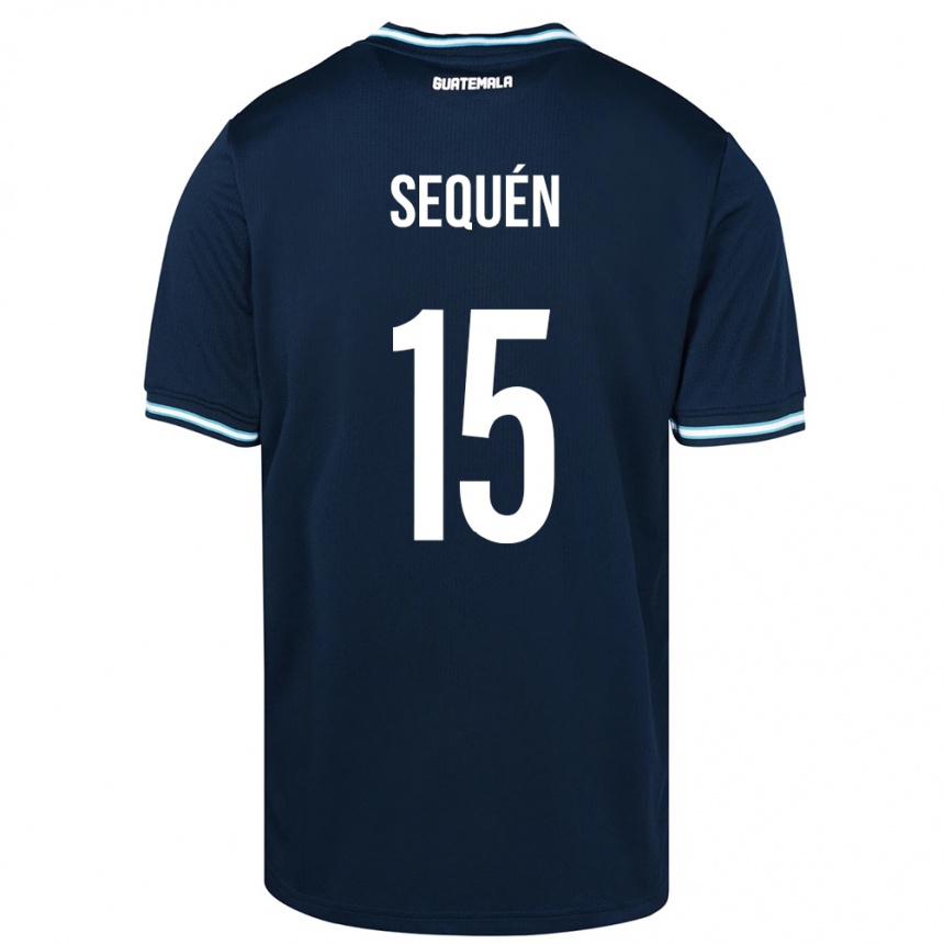 Kids Football Guatemala Marlon Sequén #15 Blue Away Jersey 24-26 T-Shirt Nz