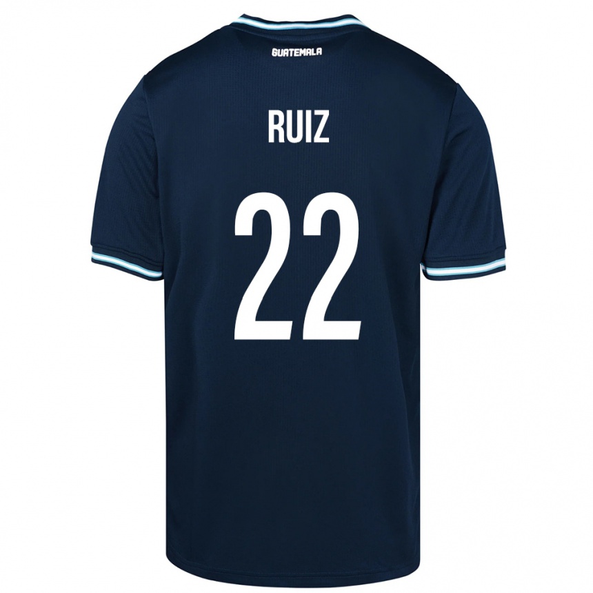 Kids Football Guatemala Kevin Ruiz #22 Blue Away Jersey 24-26 T-Shirt Nz