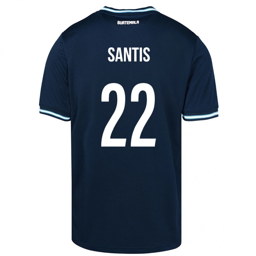 Kids Football Guatemala Diego Santis #22 Blue Away Jersey 24-26 T-Shirt Nz