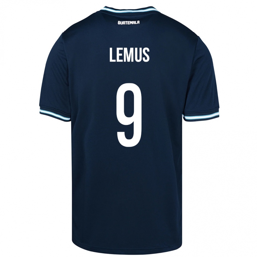 Kids Football Guatemala Erick Lemus #9 Blue Away Jersey 24-26 T-Shirt Nz