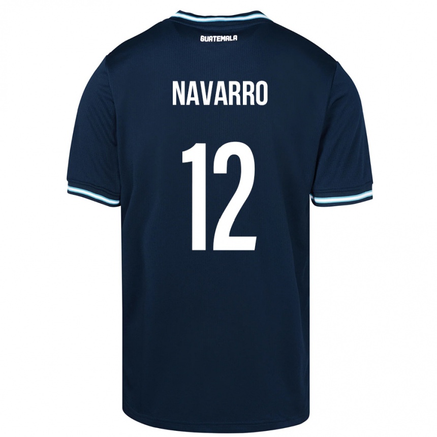 Kids Football Guatemala Kenderson Navarro #12 Blue Away Jersey 24-26 T-Shirt Nz