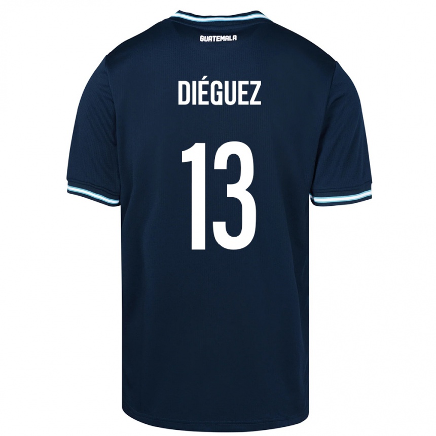 Kids Football Guatemala Jonathan Diéguez #13 Blue Away Jersey 24-26 T-Shirt Nz