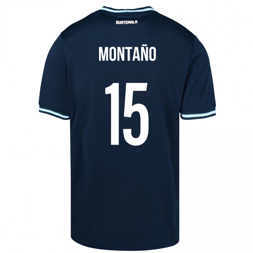 Kids Football Guatemala Figo Montaño #15 Blue Away Jersey 24-26 T-Shirt Nz