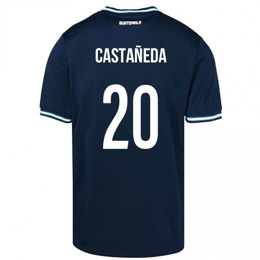 Kids Football Guatemala Brayam Castañeda #20 Blue Away Jersey 24-26 T-Shirt Nz