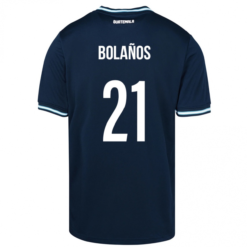 Kids Football Guatemala Diego Bolaños #21 Blue Away Jersey 24-26 T-Shirt Nz