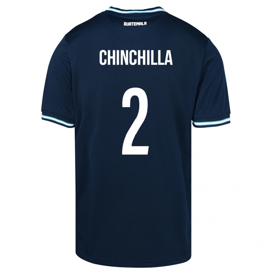 Kids Football Guatemala Nicolás Chinchilla #2 Blue Away Jersey 24-26 T-Shirt Nz