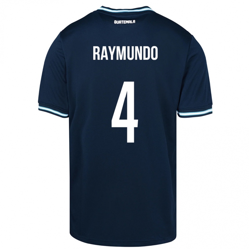 Kids Football Guatemala Cristopher Raymundo #4 Blue Away Jersey 24-26 T-Shirt Nz