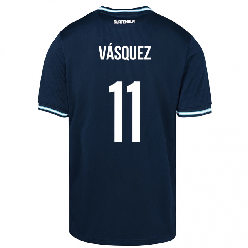 Kids Football Guatemala Gabino Vásquez #11 Blue Away Jersey 24-26 T-Shirt Nz